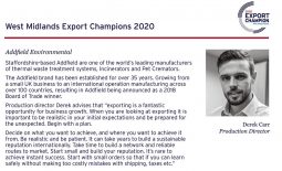 Addfield are exporting champions once again in 2020